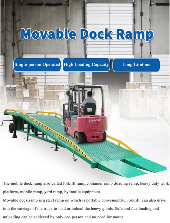 20Ton Container Dock Ramp Adjustable Height Mobile Ramp For Forklift