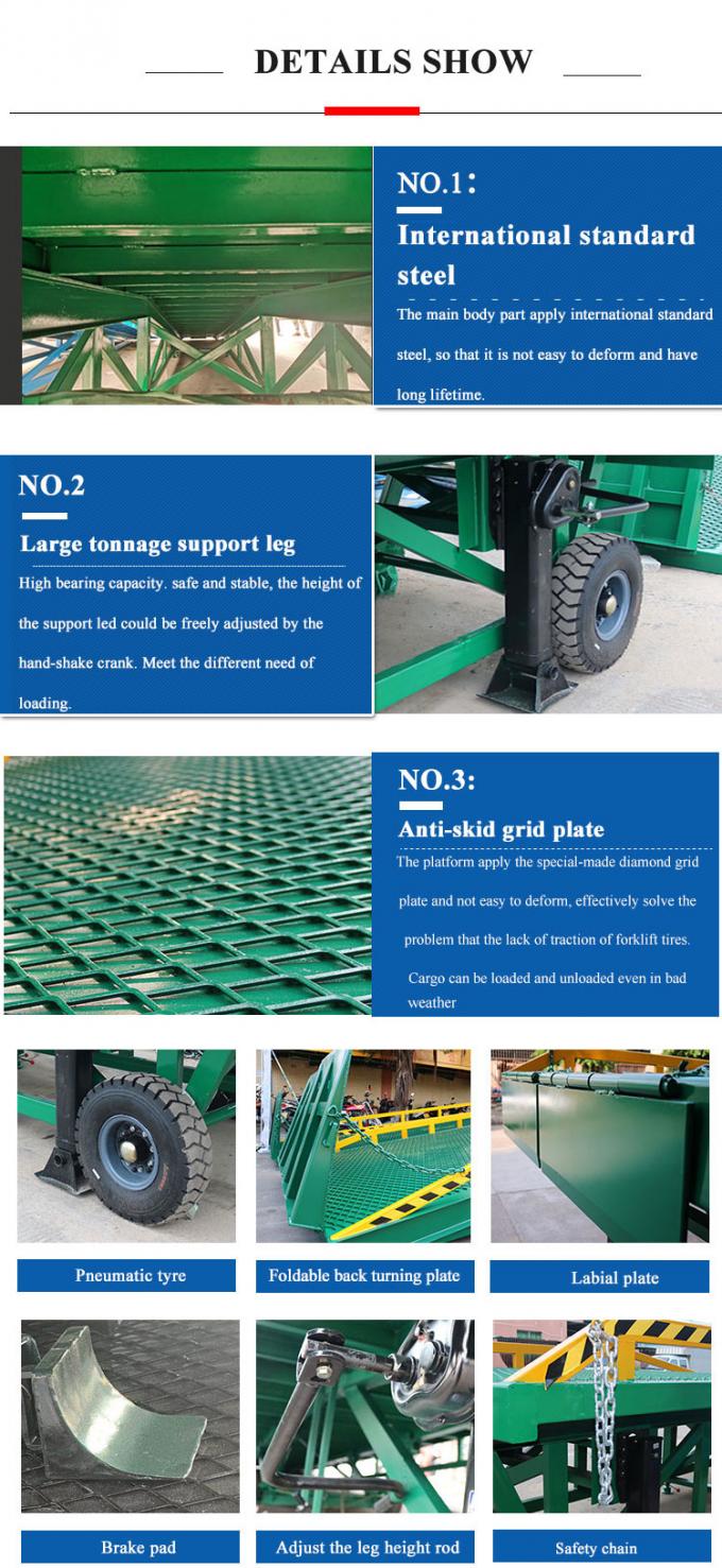 20Ton Container Dock Ramp Adjustable Height Mobile Ramp For Forklift