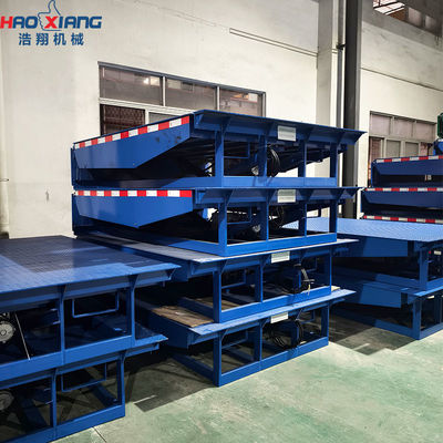 220V Dock Leveler Hydraulic Unloading Platform: Blue and Adjustable
